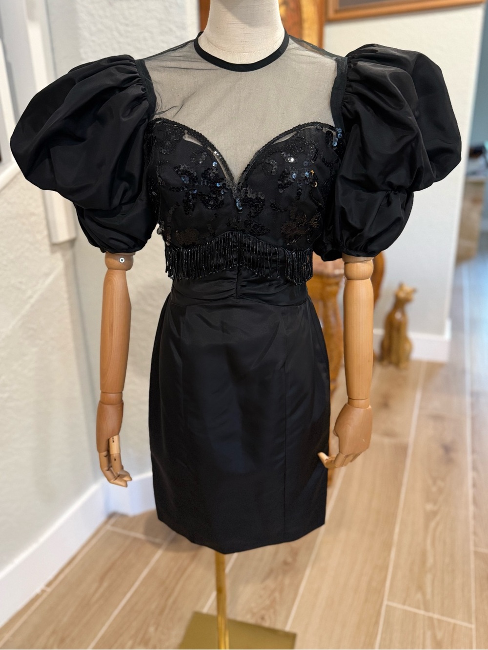 Vintage Black Karen Okada For David Howard Cocktail Dress